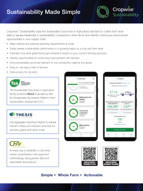 PDF Cover Cropwise Sustainability Sell Sheet Partner